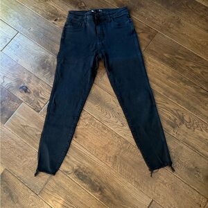 Kut From The Kloth Raw Hem Black Jeggings